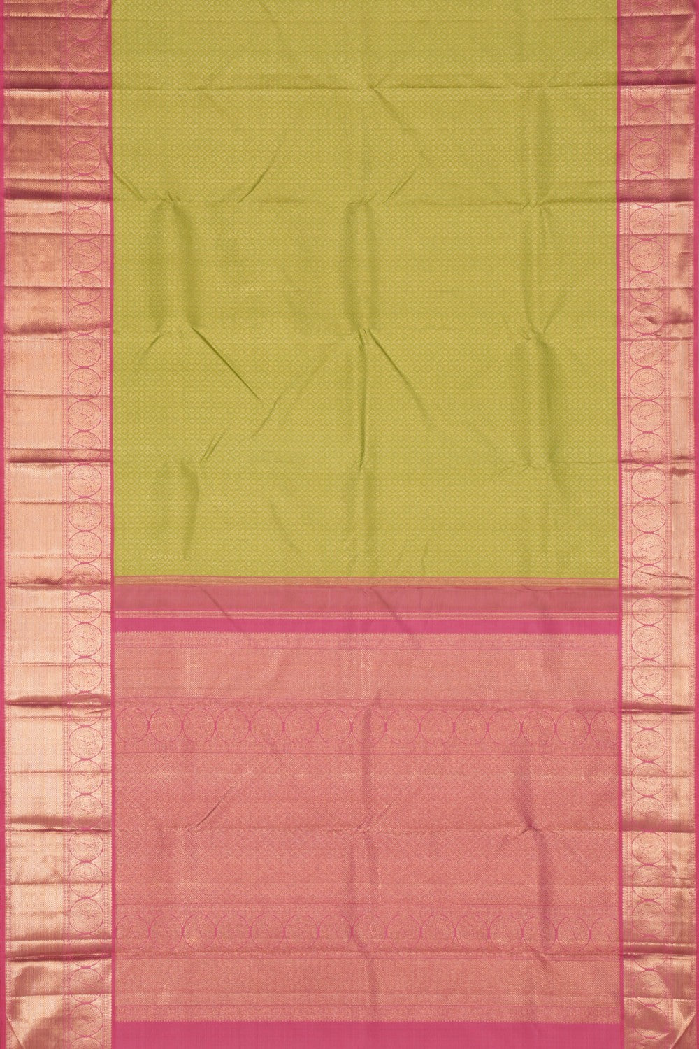 Image of Arani Silk Brocade Green Saree